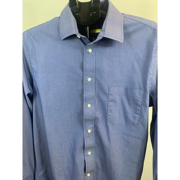 Chaps Ralph Lauren Button Down Men's Blue, Long Sleeve Shirt 16 32/33 - Picture 1 of 6